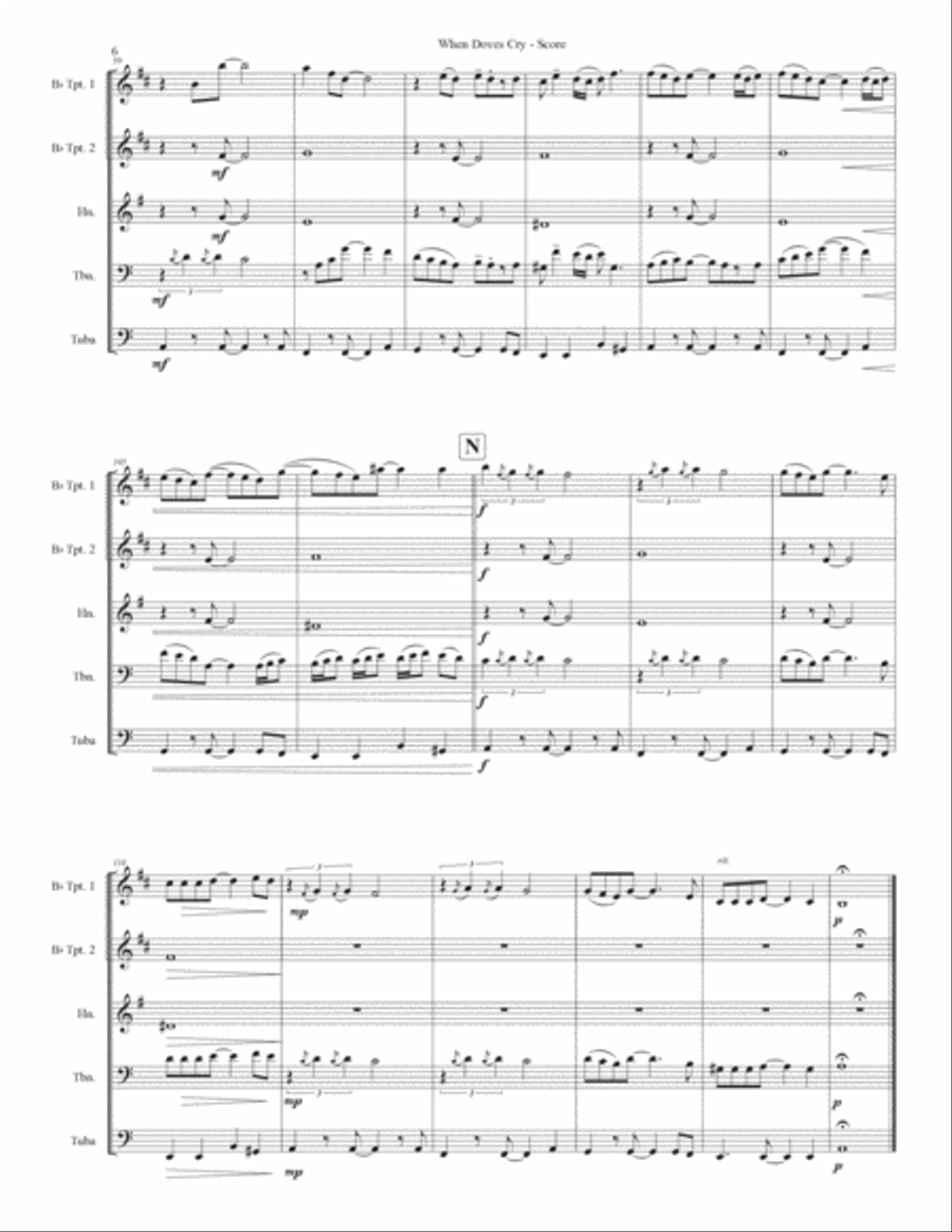 When Doves Cry When Doves Cry School and Community scores gallery preview page 6