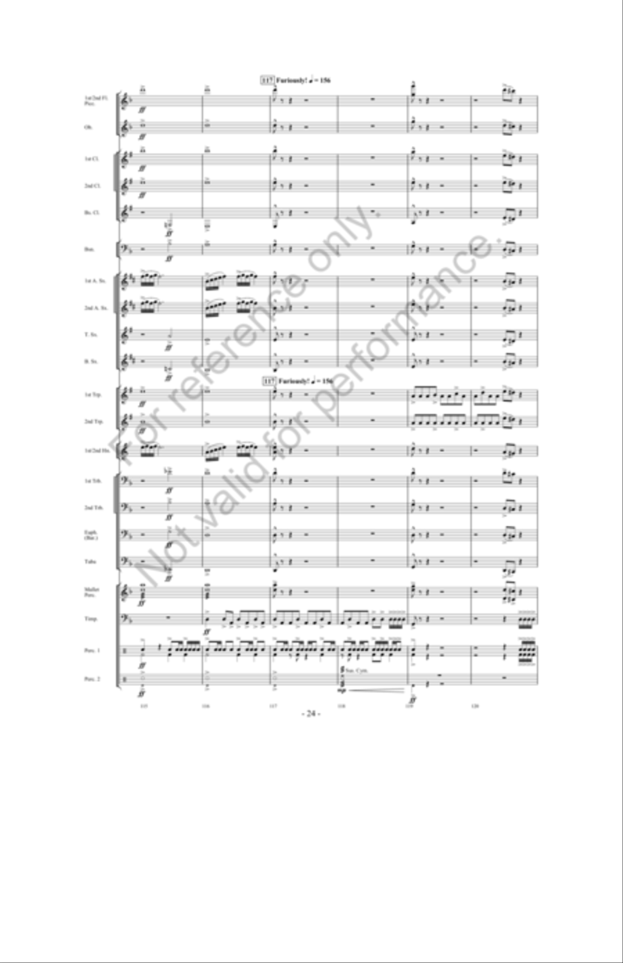 Zeus: King Of The Gods Concert Band scores gallery preview page 23