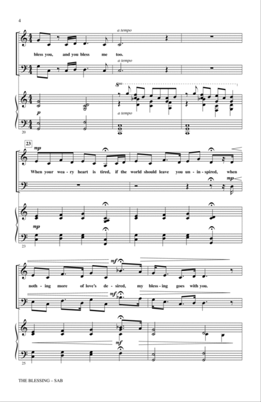 The Blessing (arr. John Purifoy) 3-Part scores gallery preview page 3