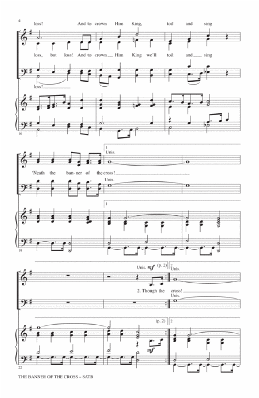 The Banner Of The Cross 4-Part scores gallery preview page 3