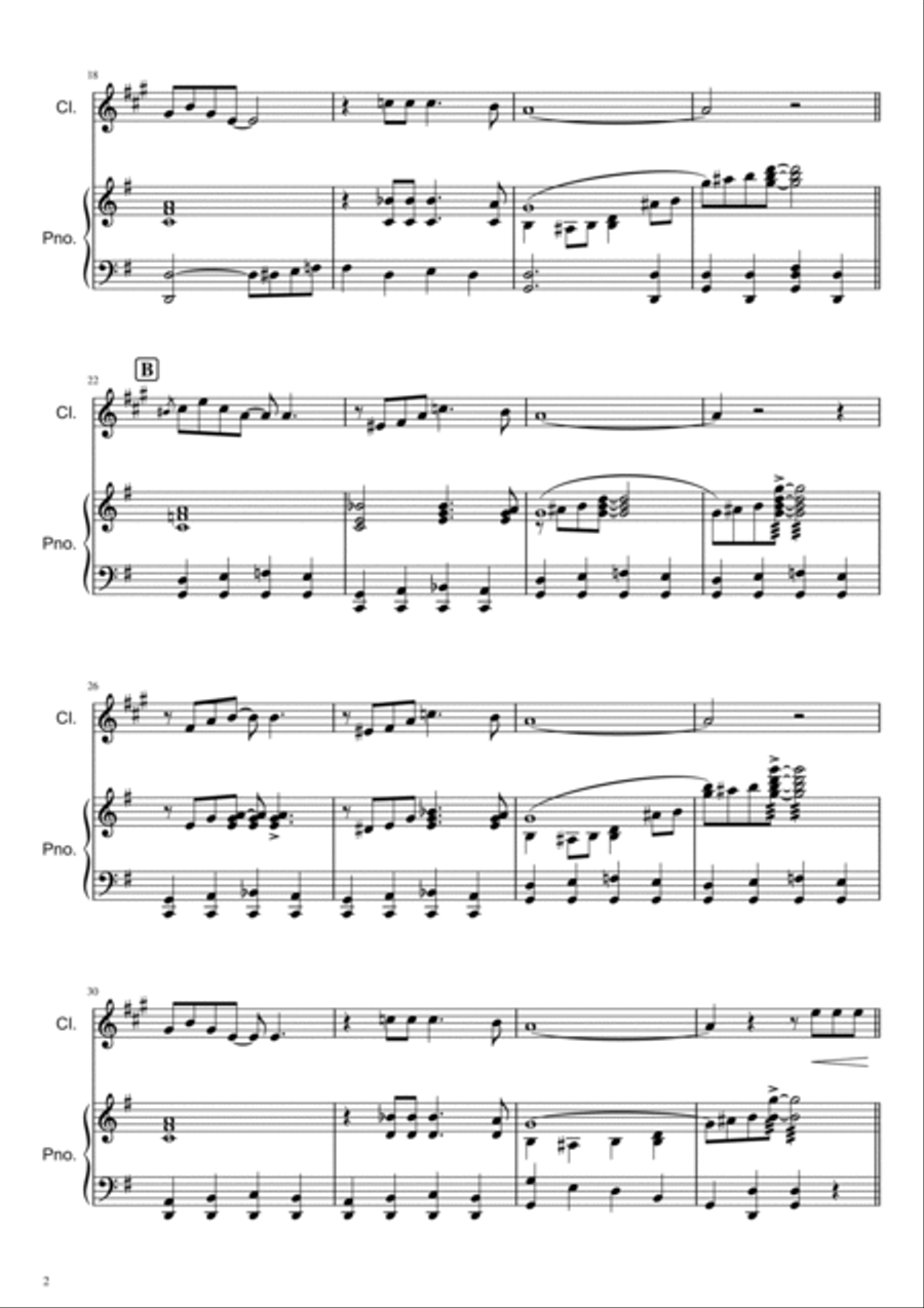 St. Louis Blues - Clarinet B-Flat Clarinet scores gallery preview page 2
