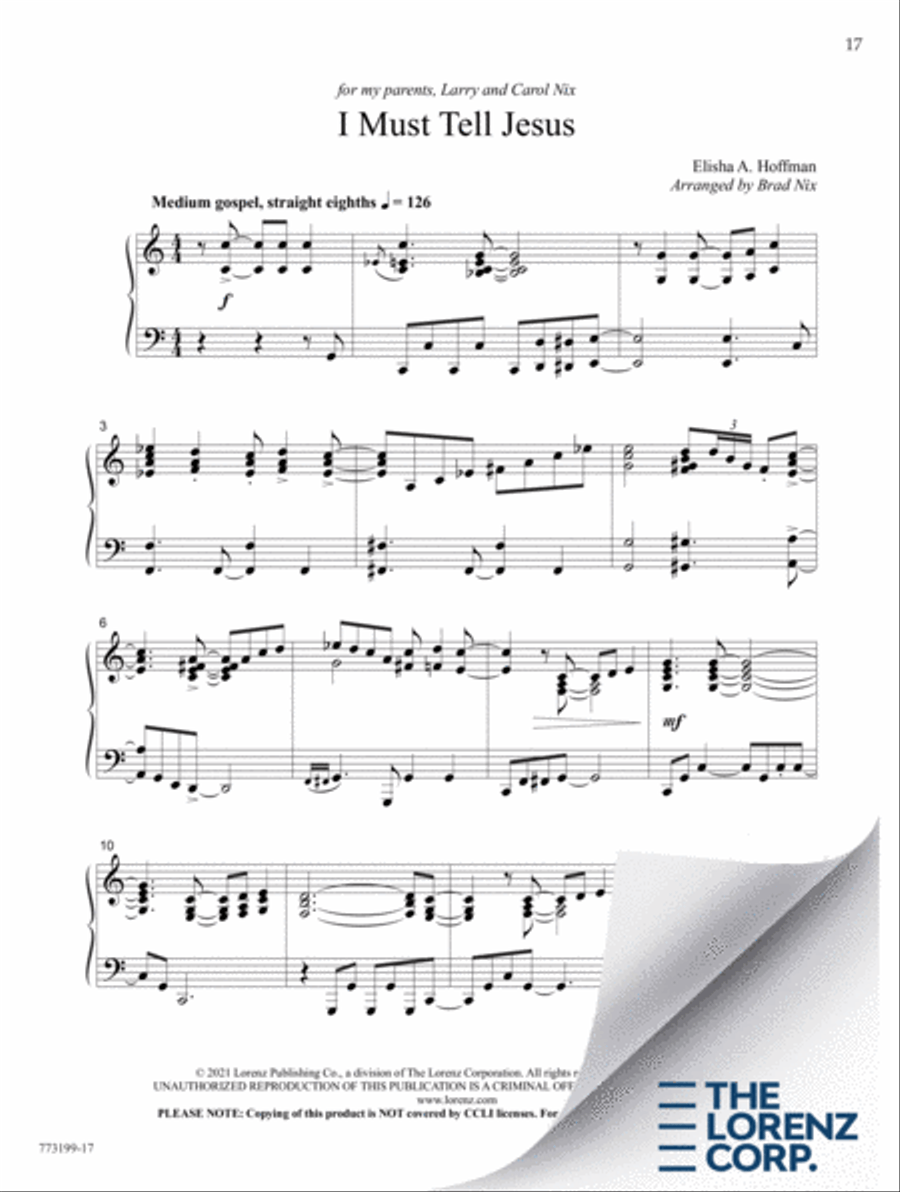 I Come To Thee Piano Solo scores gallery preview page 18