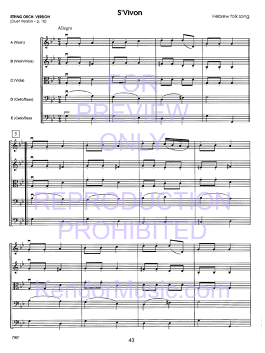 Holiday Strings (Score) String Orchestra scores gallery preview page 44