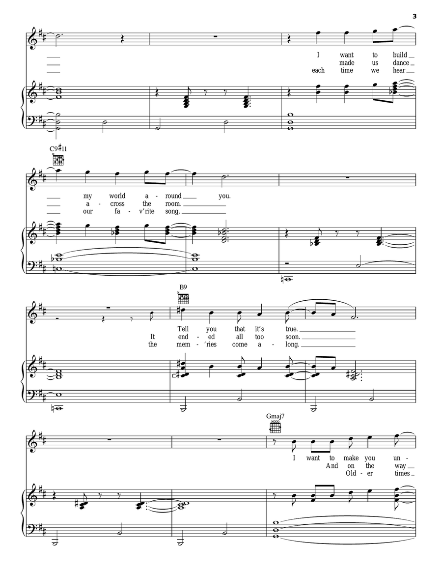 Reminiscing Reminiscing Piano, Vocal, Guitar scores gallery preview page 3