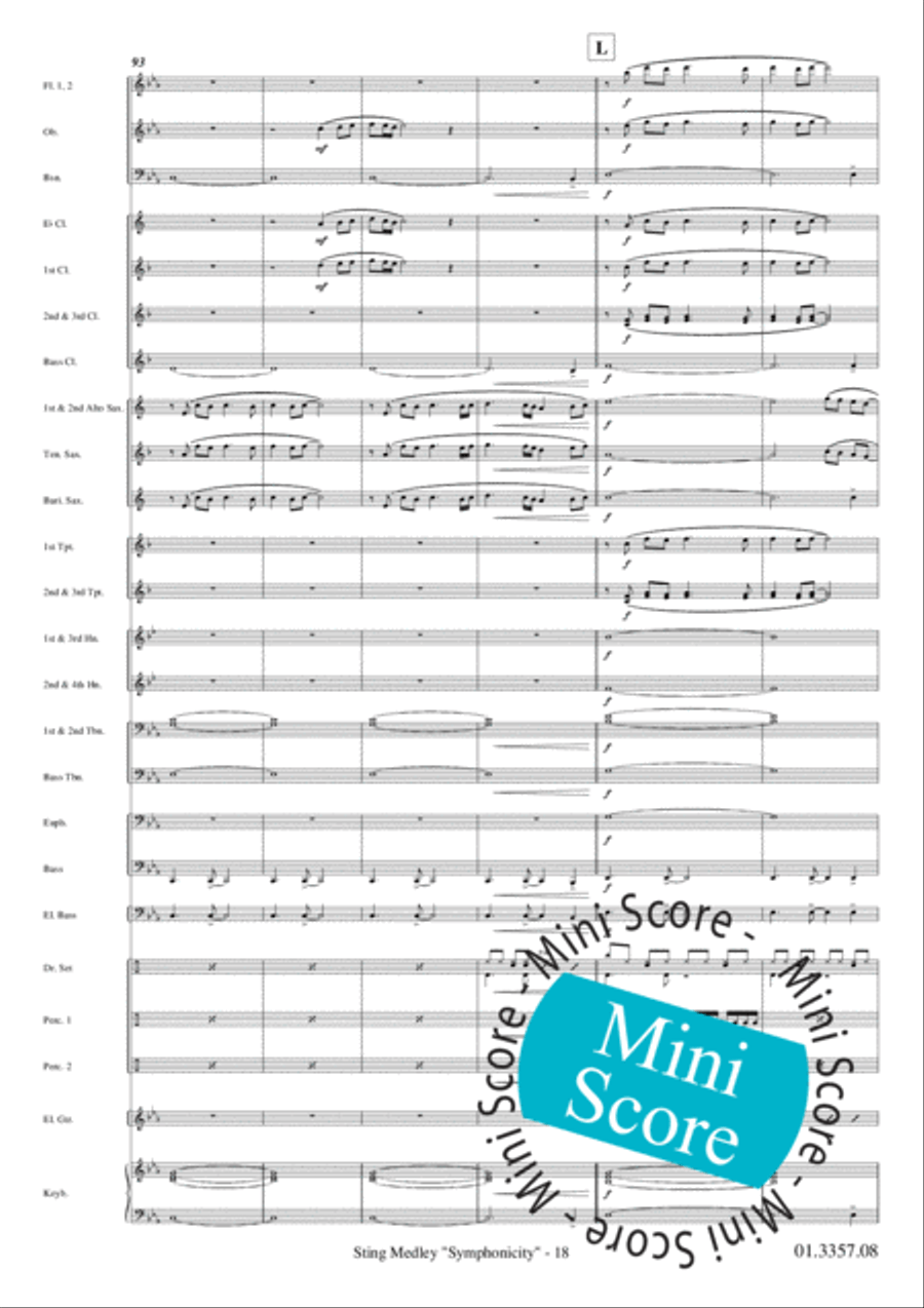 Sting Medley Sting Medley Concert Band scores gallery preview page 22