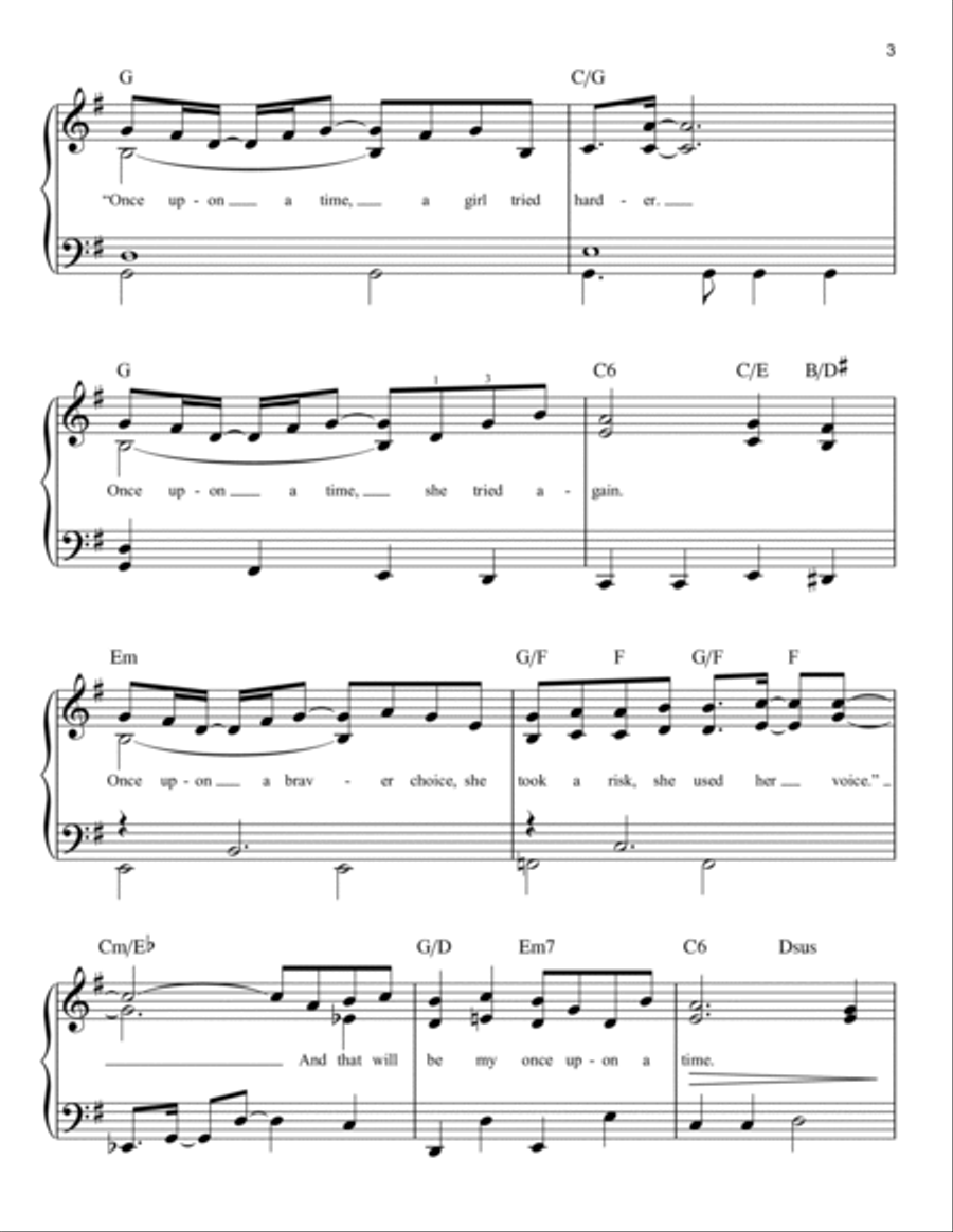 My Once Upon A Time (from Disney's Descendants 3) Easy Piano scores gallery preview page 3
