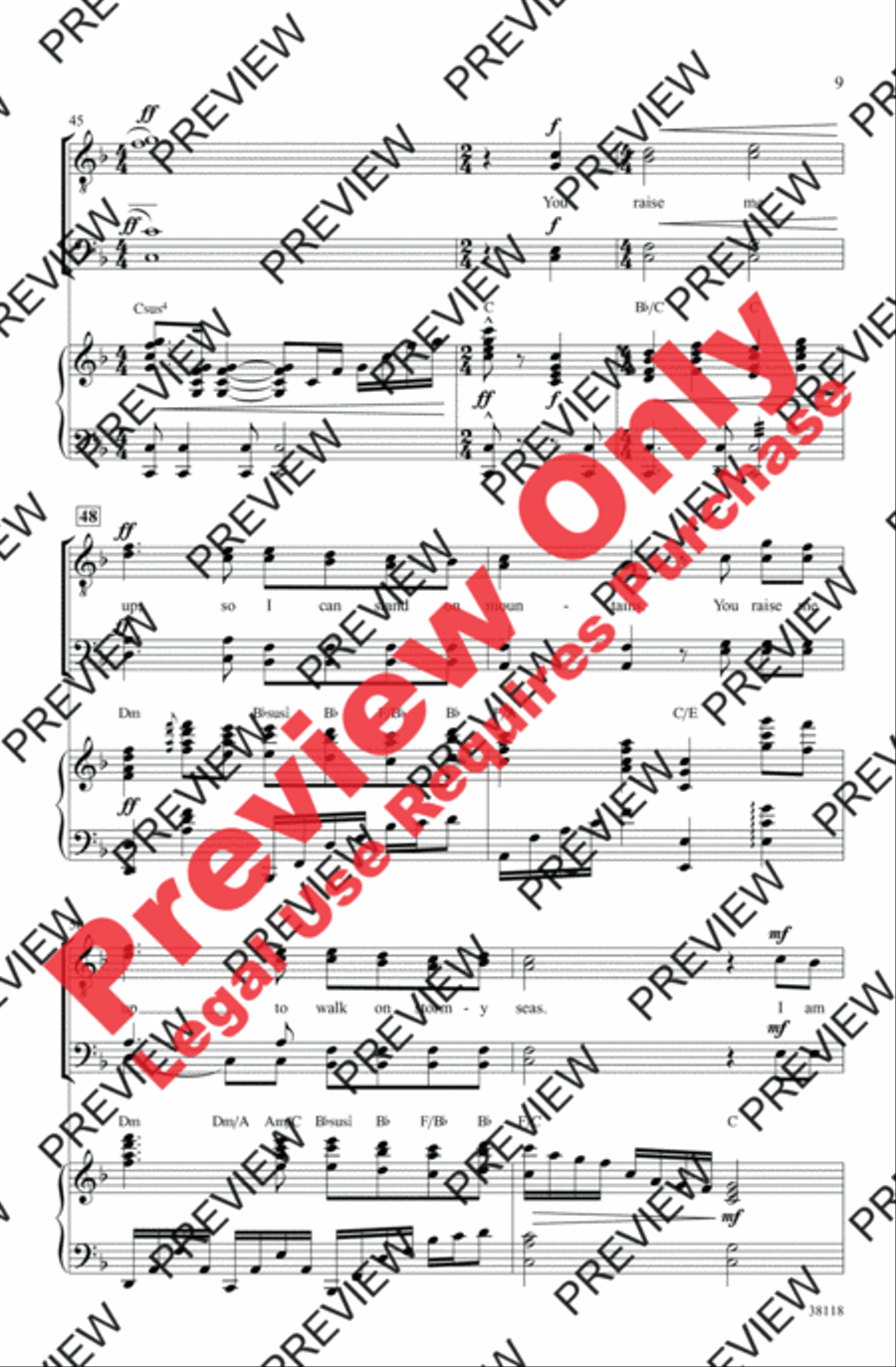 You Raise Me Up Men's Choir scores gallery preview page 9
