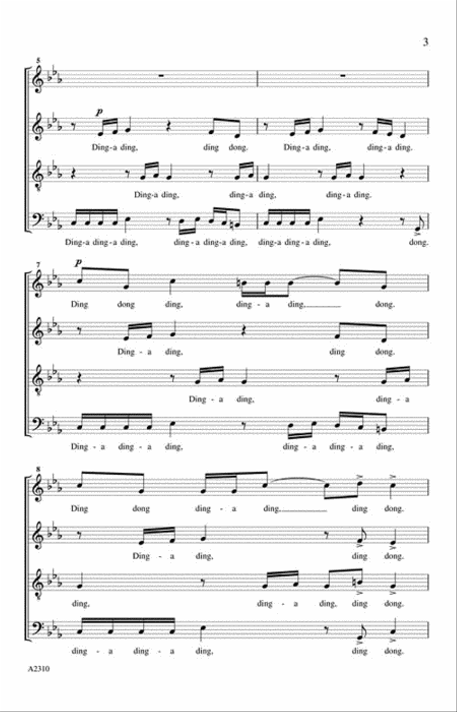 Ding-a Ding-a Ding 4-Part scores gallery preview page 3