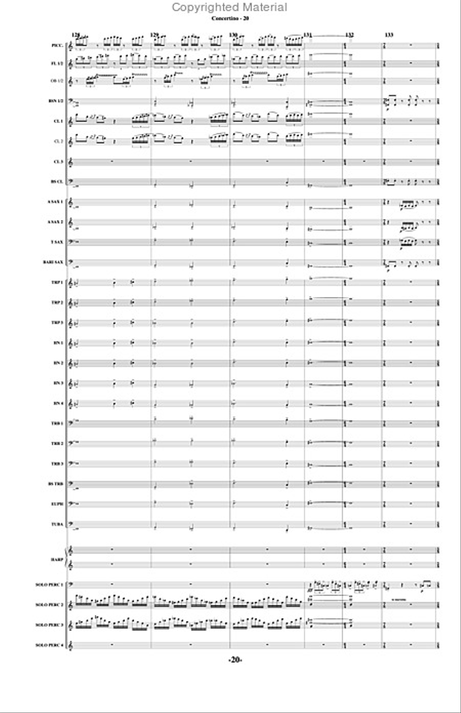 Concertino for 4 Percussion Concertino for 4 Percussion Concert Band scores gallery preview page 21