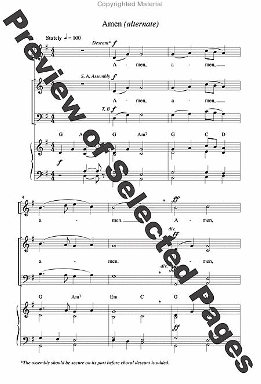 Jubilation Mass - Choral / Accompaniment edition 4-Part scores gallery preview page 29