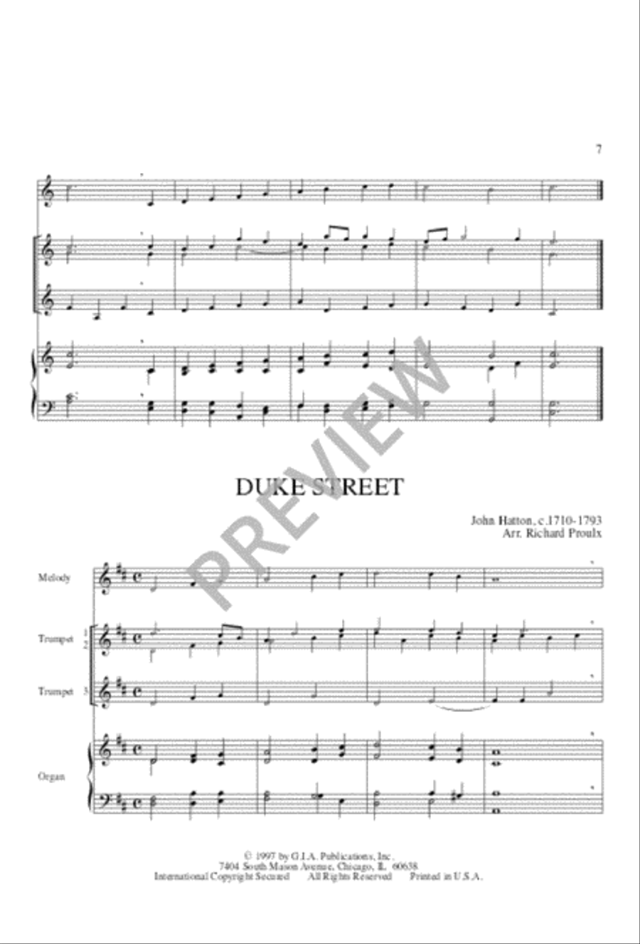 Twelve Hymn Settings for Three Trumpets and Organ Trumpet Trio scores gallery preview page 5