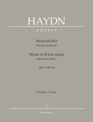 Book cover for Missa in B-flat major Hob.XXII:14 "Harmony Mass"