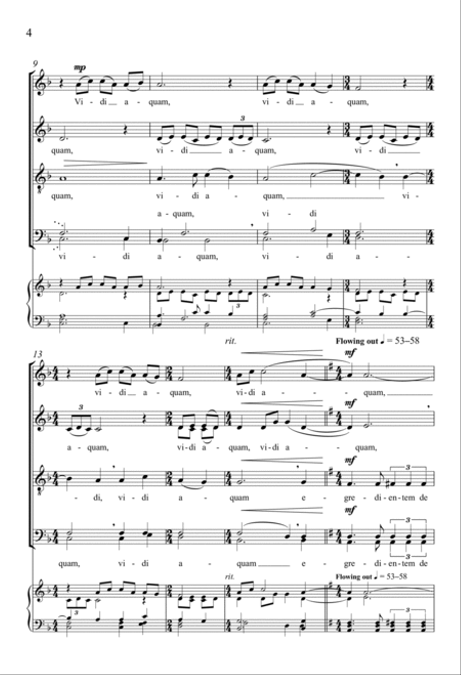 Vidi aquam: (I saw water) Divisi scores gallery preview page 3