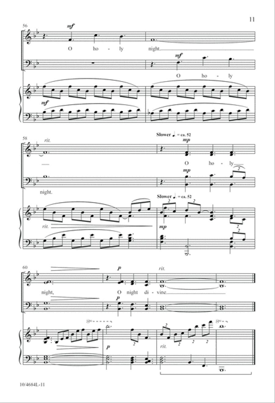 O Holy Night 4-Part scores gallery preview page 11