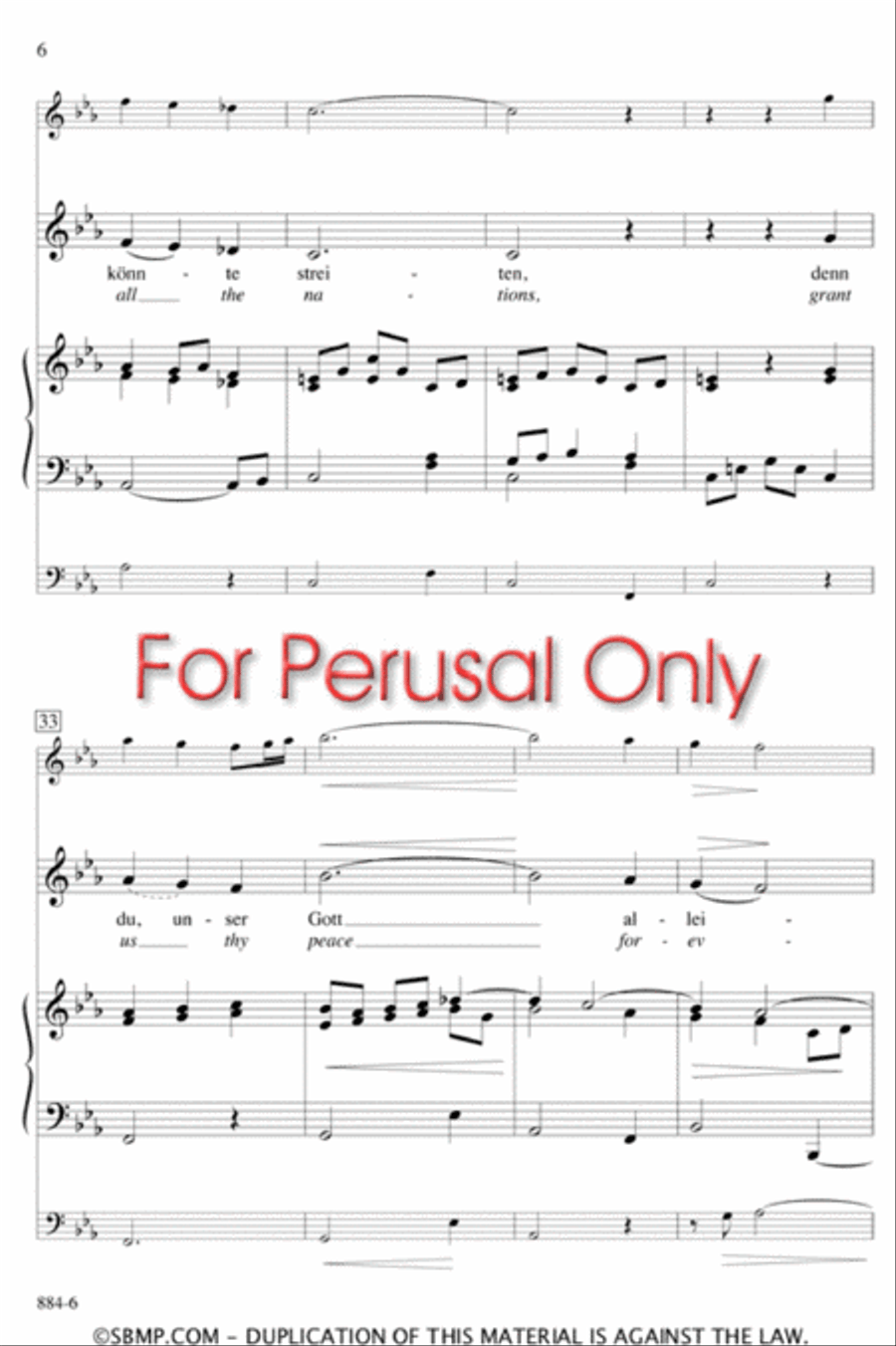 Mendelssohn's Prayer for Peace - SA Octavo SA scores gallery preview page 5
