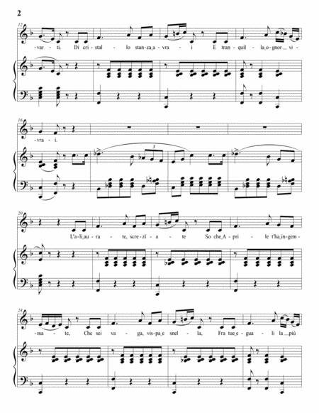 BELLINI: La farfalletta (transposed to F major)