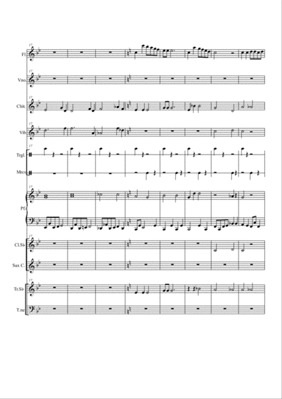 The Christmas Song (chestnuts Roasting On An Open Fire) Large Ensemble scores gallery preview page 3