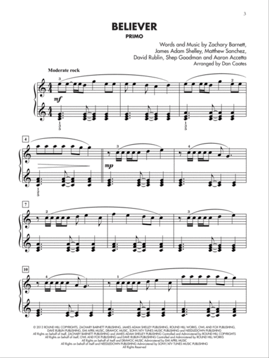 Current Hits for Two 1-3 (Value Pack) Piano Solo scores gallery preview page 23