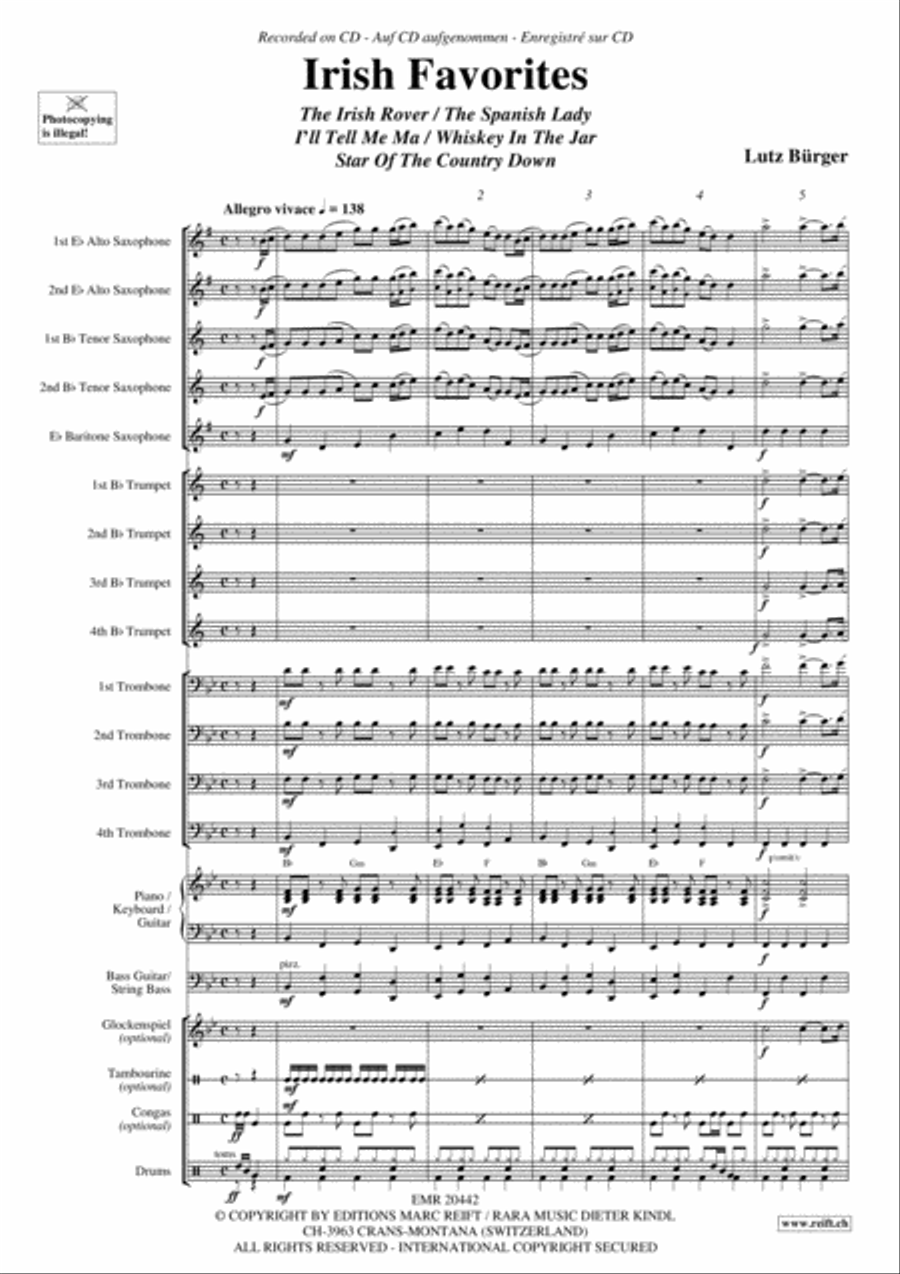 Irish Favorites Big Band scores gallery preview page 4