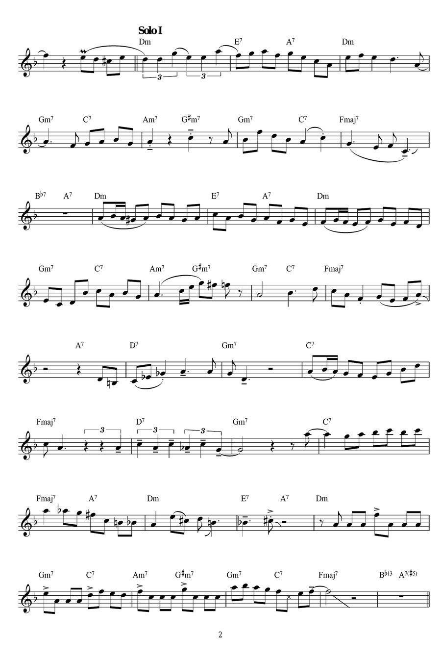 Lullaby Of Birdland Clarinet Solo scores gallery preview page 2