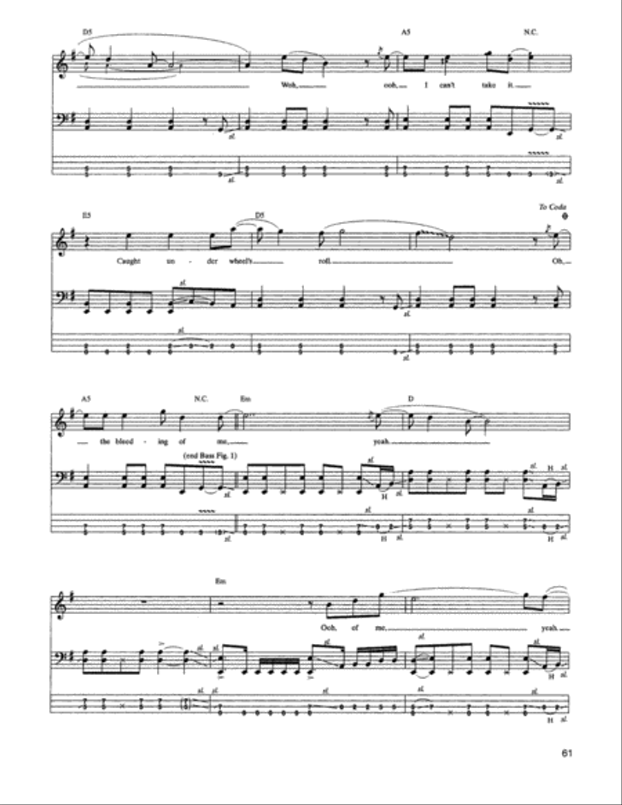 Bleeding Me Guitar Tablature scores gallery preview page 5