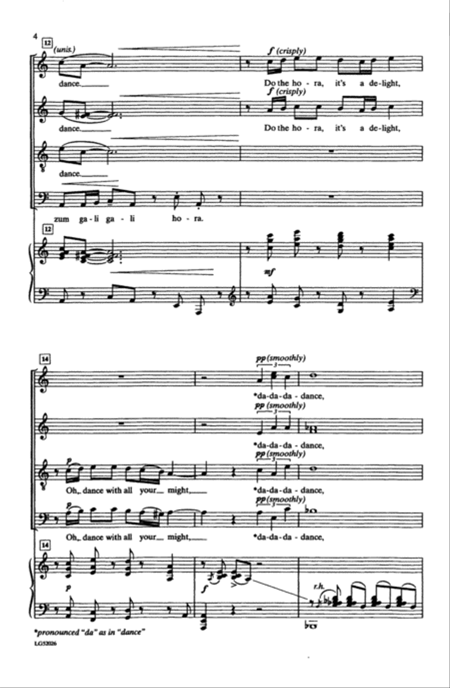 Zum Gali (Dance the Hora!) Choir scores gallery preview page 3