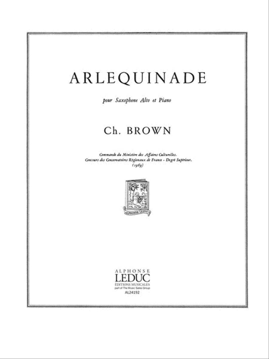 Arlequinade (saxophone-alto & Piano) Saxophone scores gallery preview page 1