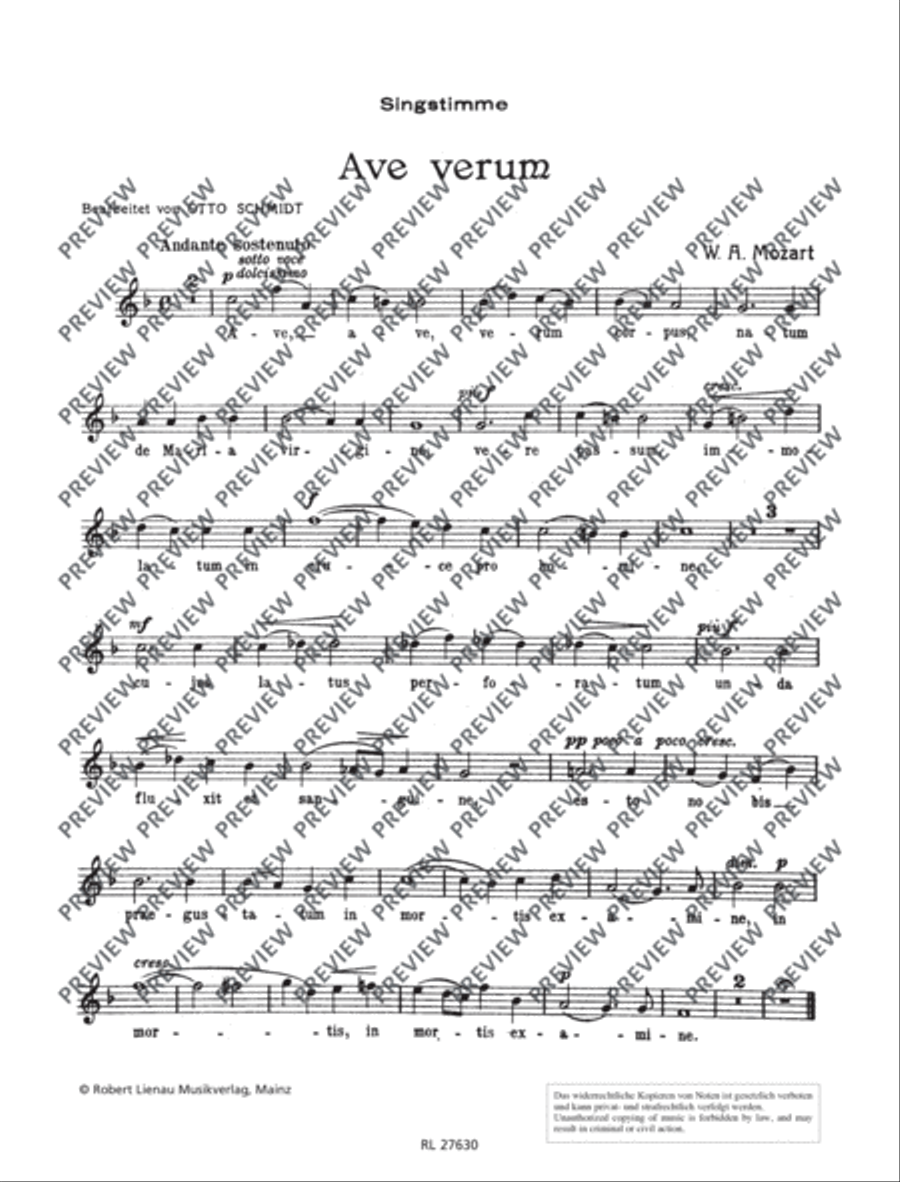 Ave verum Cello scores gallery preview page 7