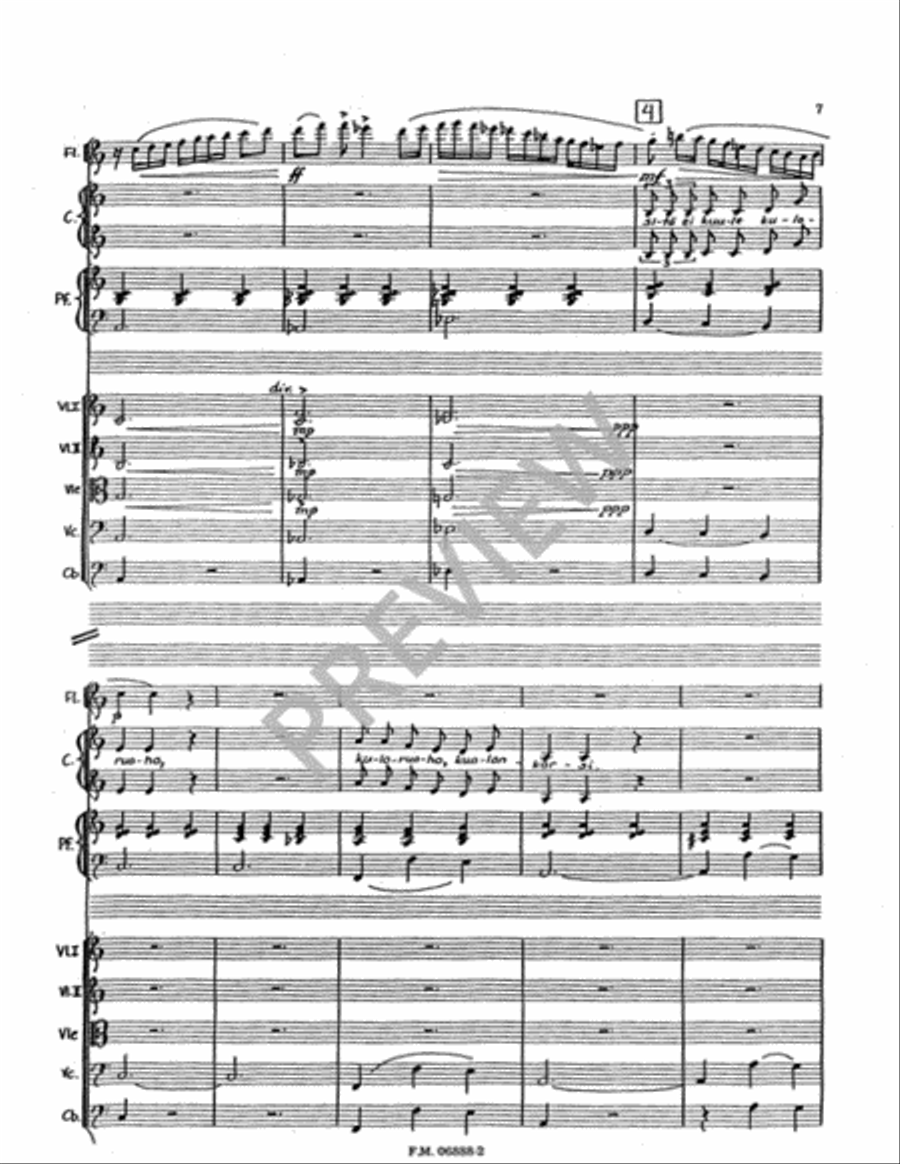 Water Under Snow Is Weary (Full Score and Instrumental Parts)) String Orchestra scores gallery preview page 8