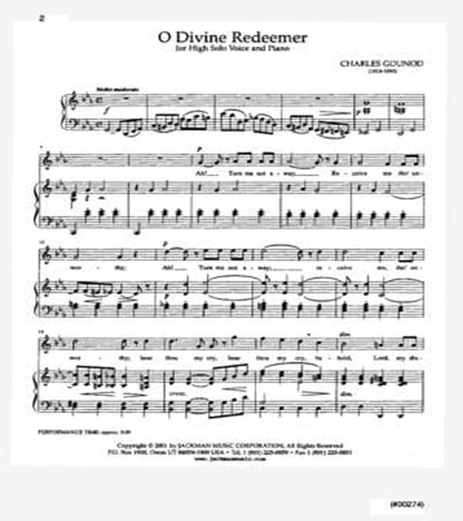 O Divine Redeemer - Vocal Solo High Voice Solo scores gallery preview page 2