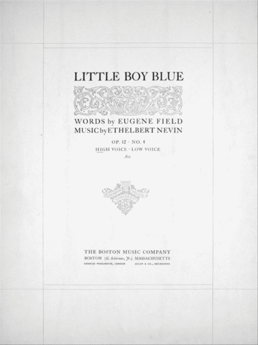 Little Boy Blue Voice scores gallery preview page 1