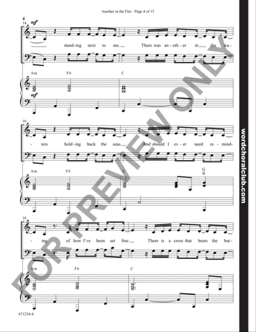 Another in the Fire - Anthem 4-Part scores gallery preview page 4