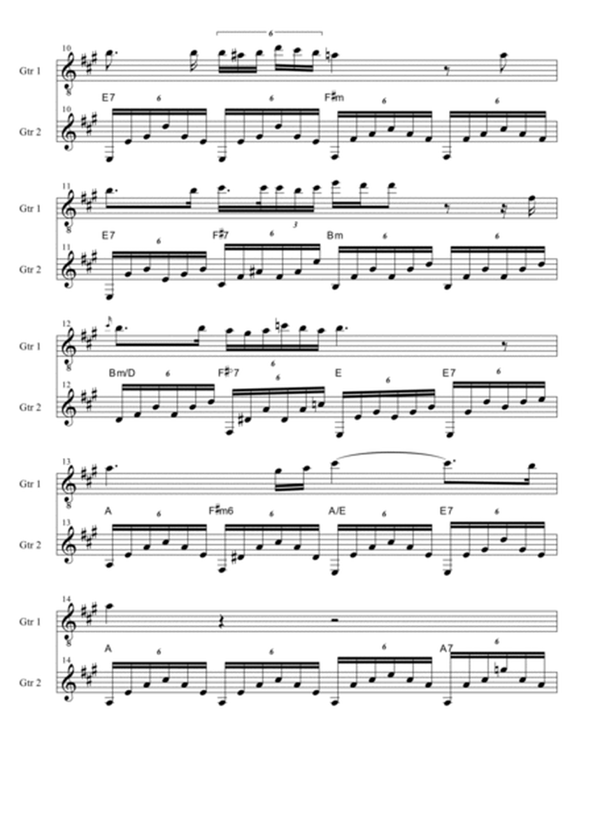 Schubert's Ave Maria - Guitar Duet image number null