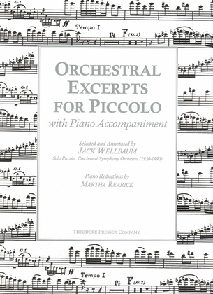 Book cover for Orchestral Excerpts For Piccolo