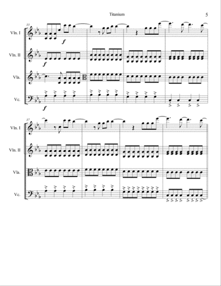 Titanium String Quartet scores gallery preview page 5
