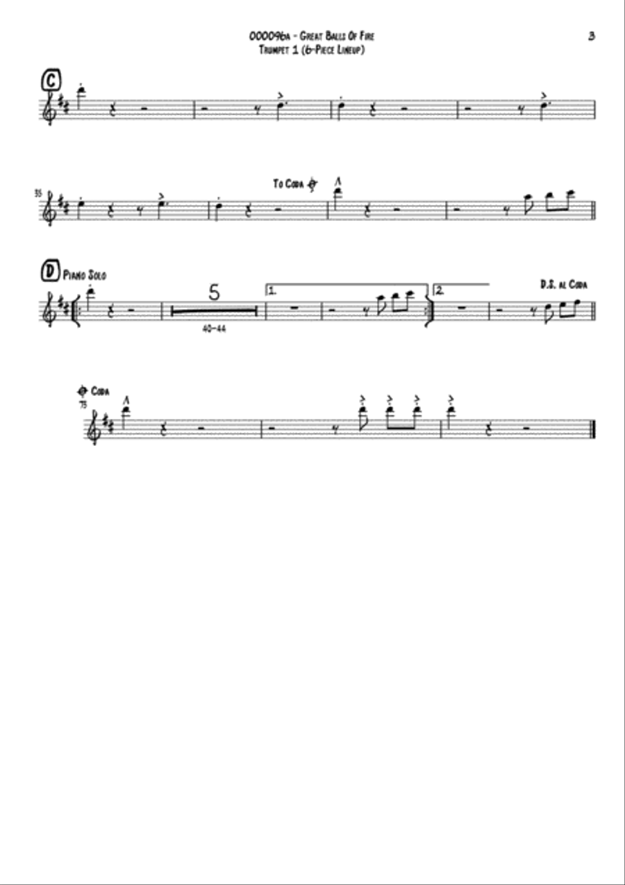 Great Balls Of Fire Small Ensemble scores gallery preview page 3