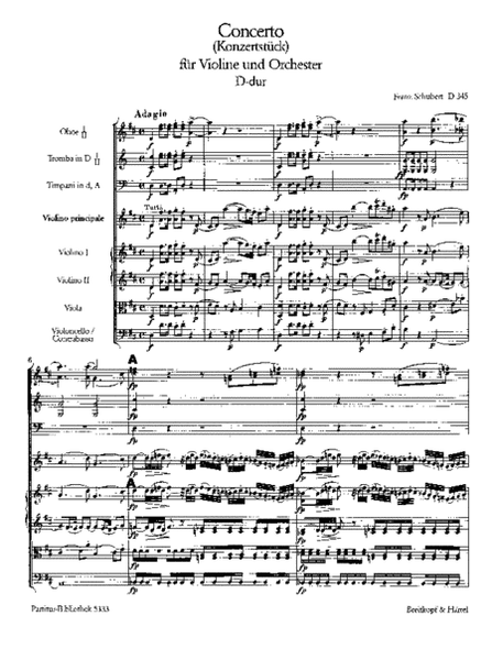 Concerto in D major D 345