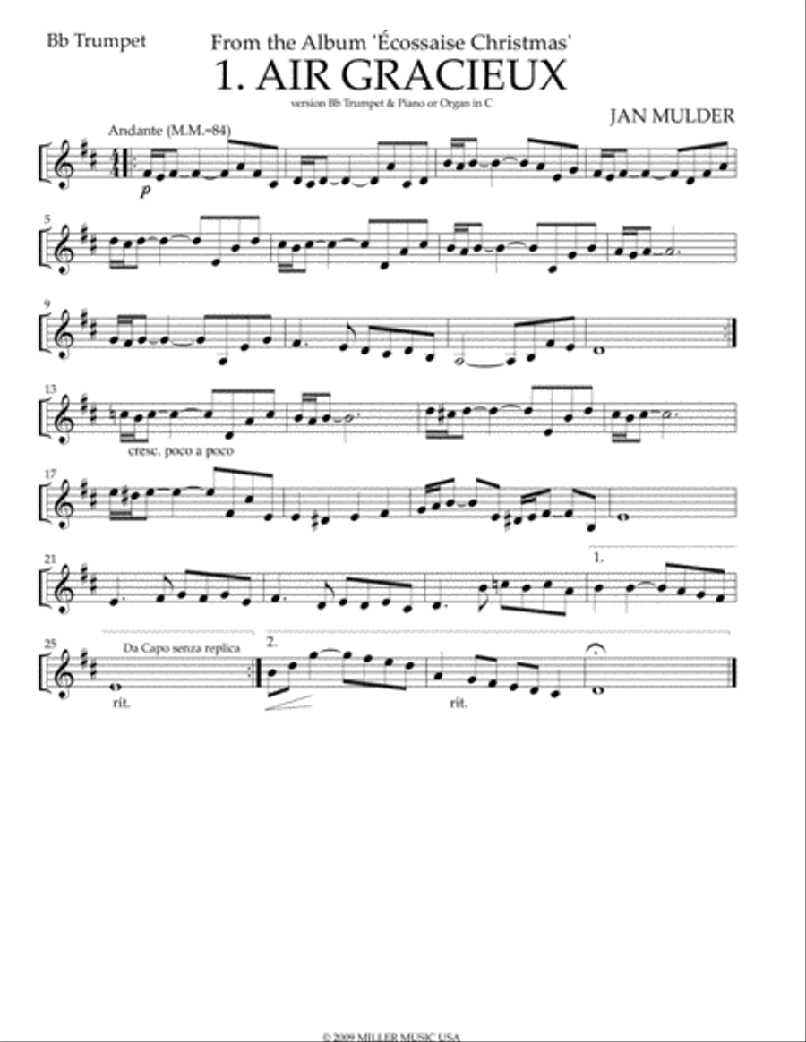 Air Gracieux B-Flat Trumpet scores gallery preview page 1