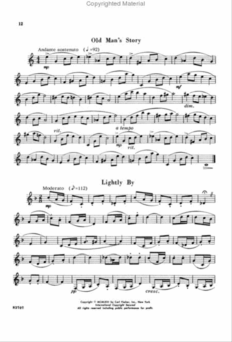 60 Rambles For Clarinet B-Flat Clarinet scores gallery preview page 3