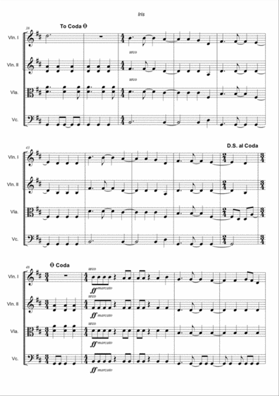 Iris String Quartet scores gallery preview page 5