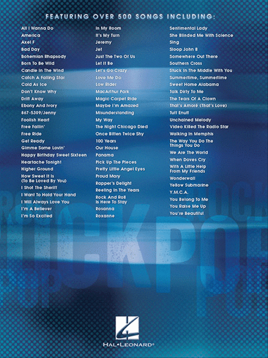 The Ultimate Rock Pop Fake Book Piano scores gallery preview page 5