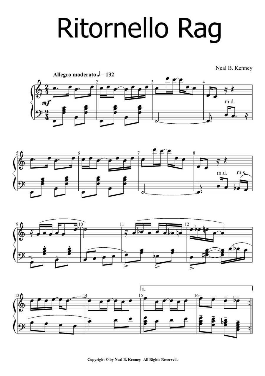 Ritornello Rag Ritornello Rag Piano Method scores gallery preview page 1