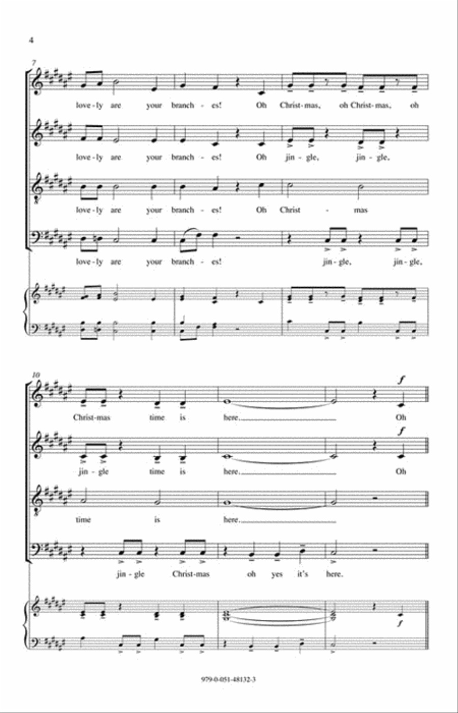 Oh Christmas Tree 4-Part scores gallery preview page 3