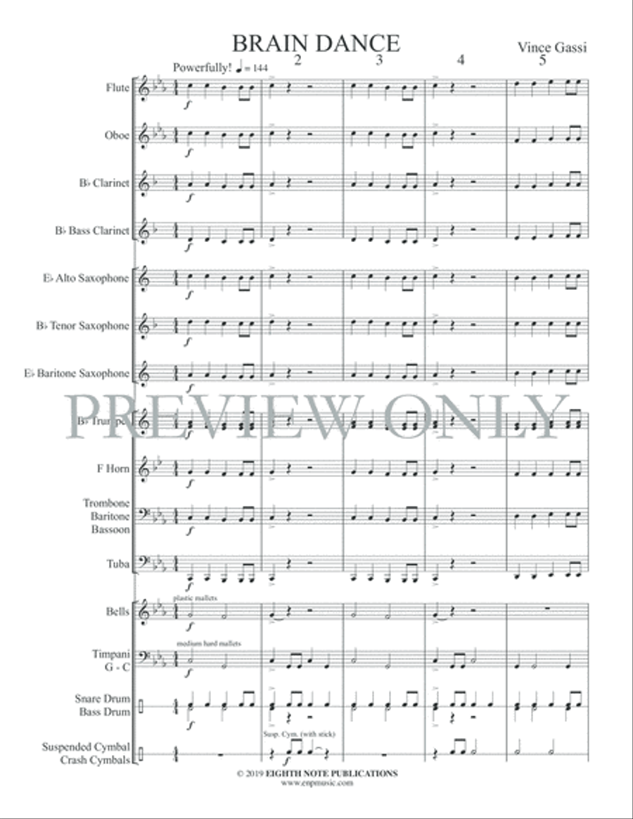 Brain Dance Concert Band scores gallery preview page 4