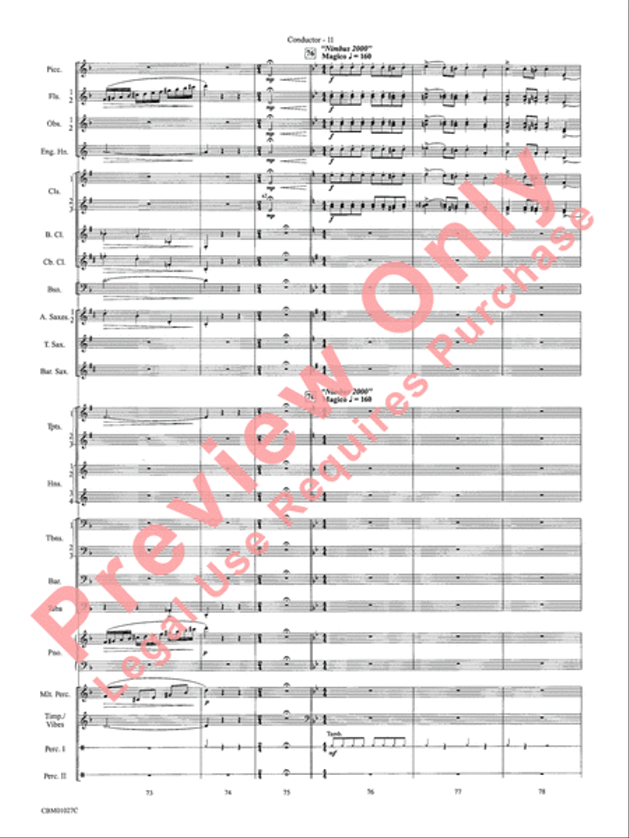 Harry Potter Symphonic Suite Concert Band scores gallery preview page 14