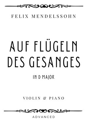 Book cover for Mendelssohn - Auf Flügeln des Gesanges in D Major - Advanced