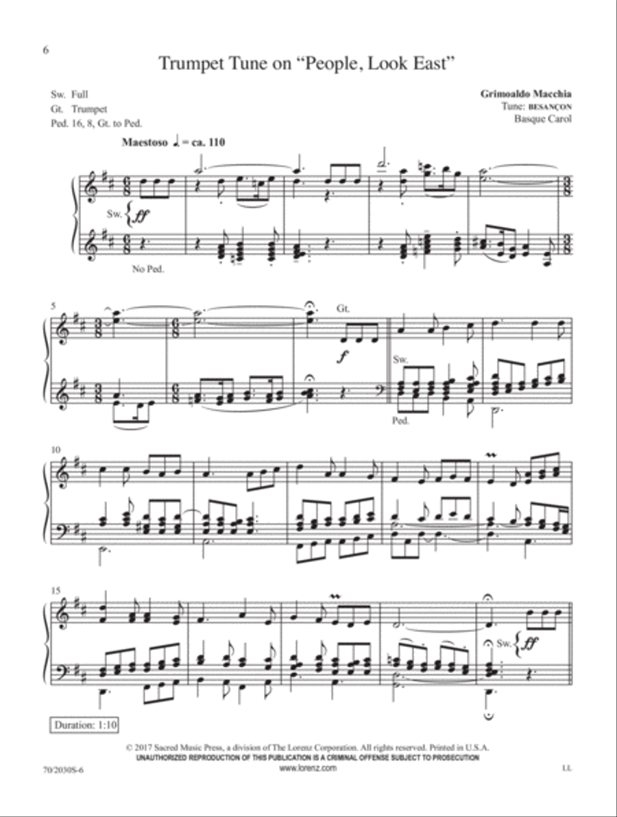 People, Look East! (Digital Delivery) Organ scores gallery preview page 6