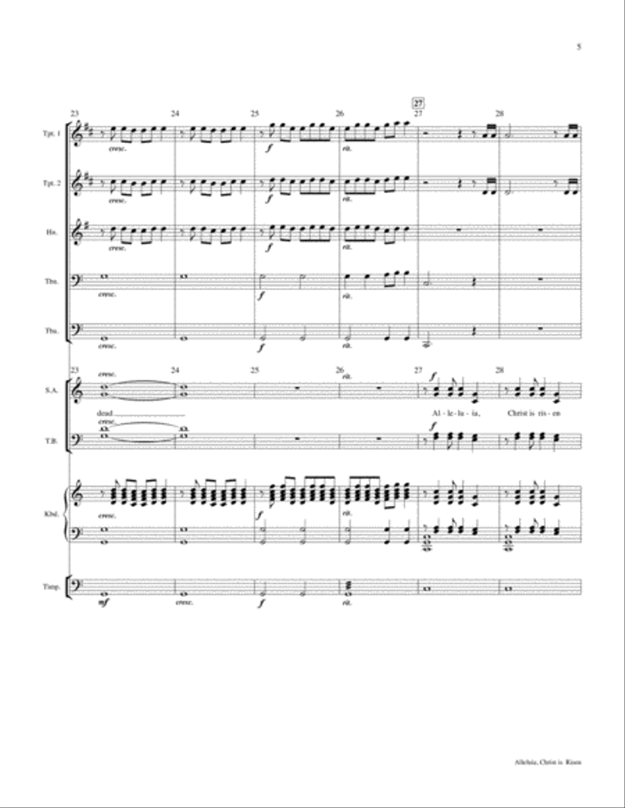 Alleluia, Christ Is Risen (An Easter Introit) Choir scores gallery preview page 7