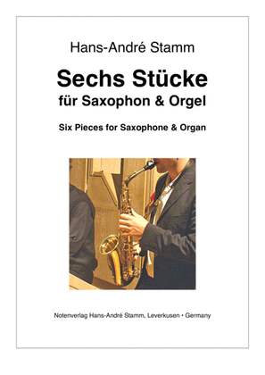 Book cover for Six Pieces for Saxophone & Organ