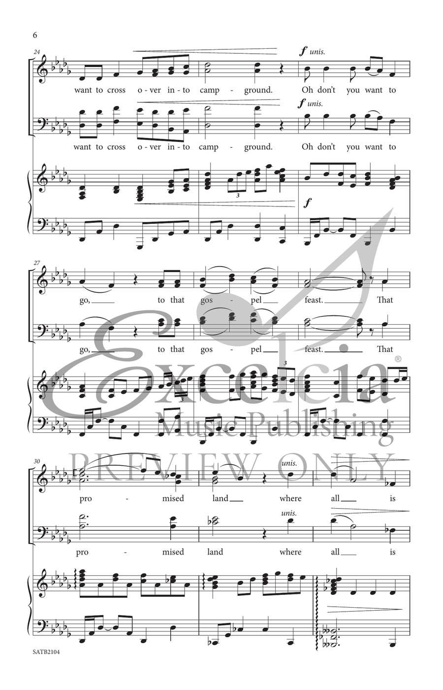 Deep River (SATB) Deep River (SATB) 4-Part scores gallery preview page 7